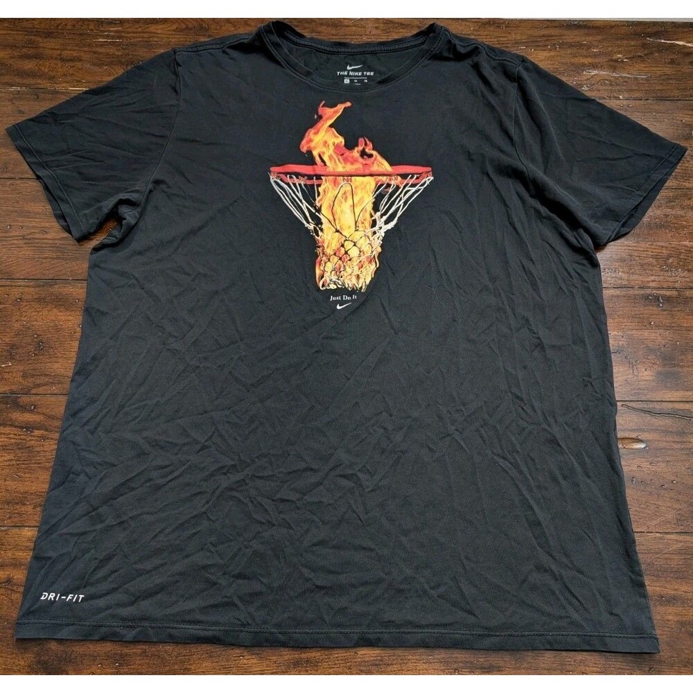 Nike Dri-Fit Just Do It Basketball T-Shirt Mens XLarge Black